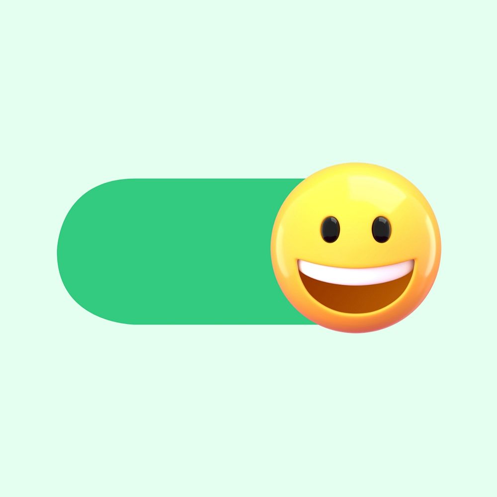 Smiling emoticon slide icon