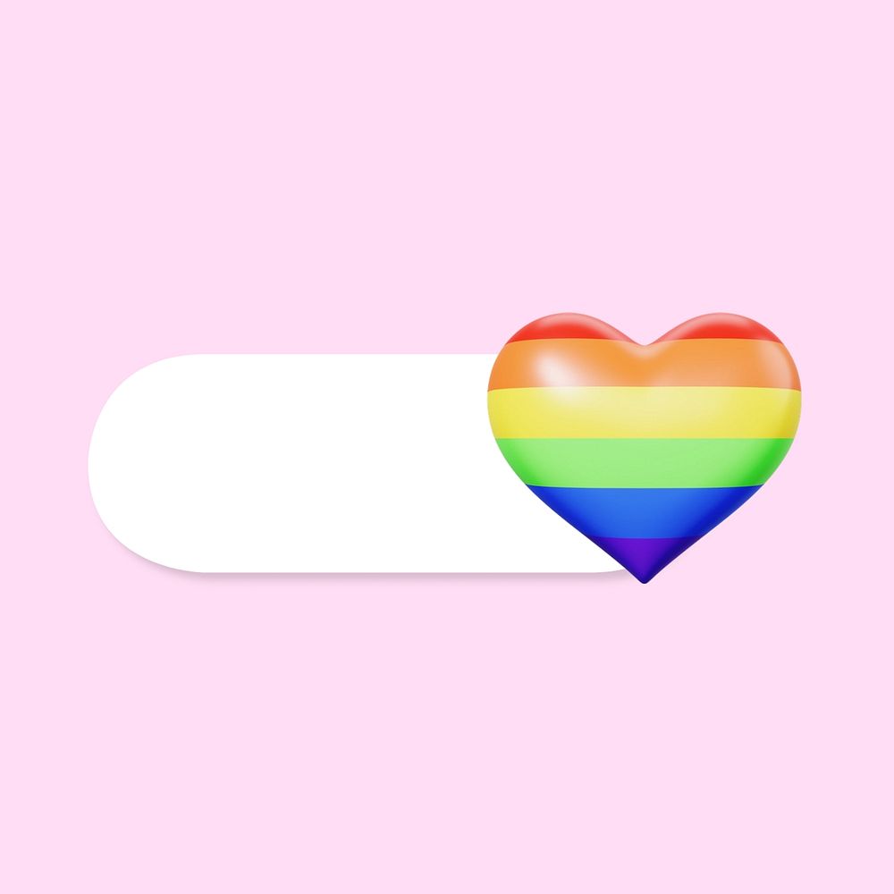 LGBTQ+ heart slide icon