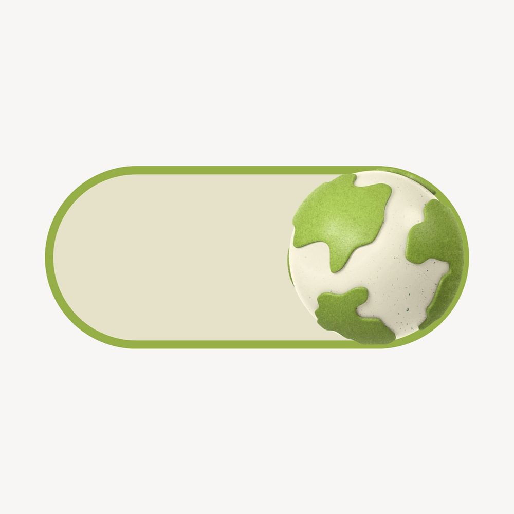 Green globe slide icon