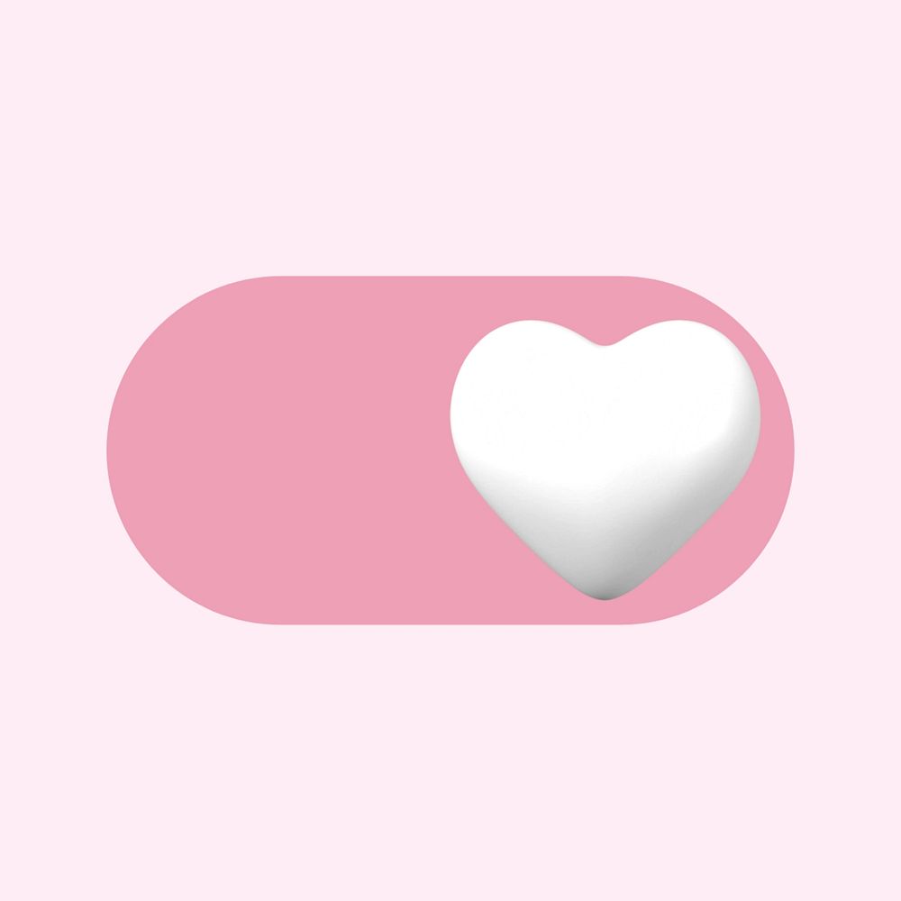 White heart slide icon