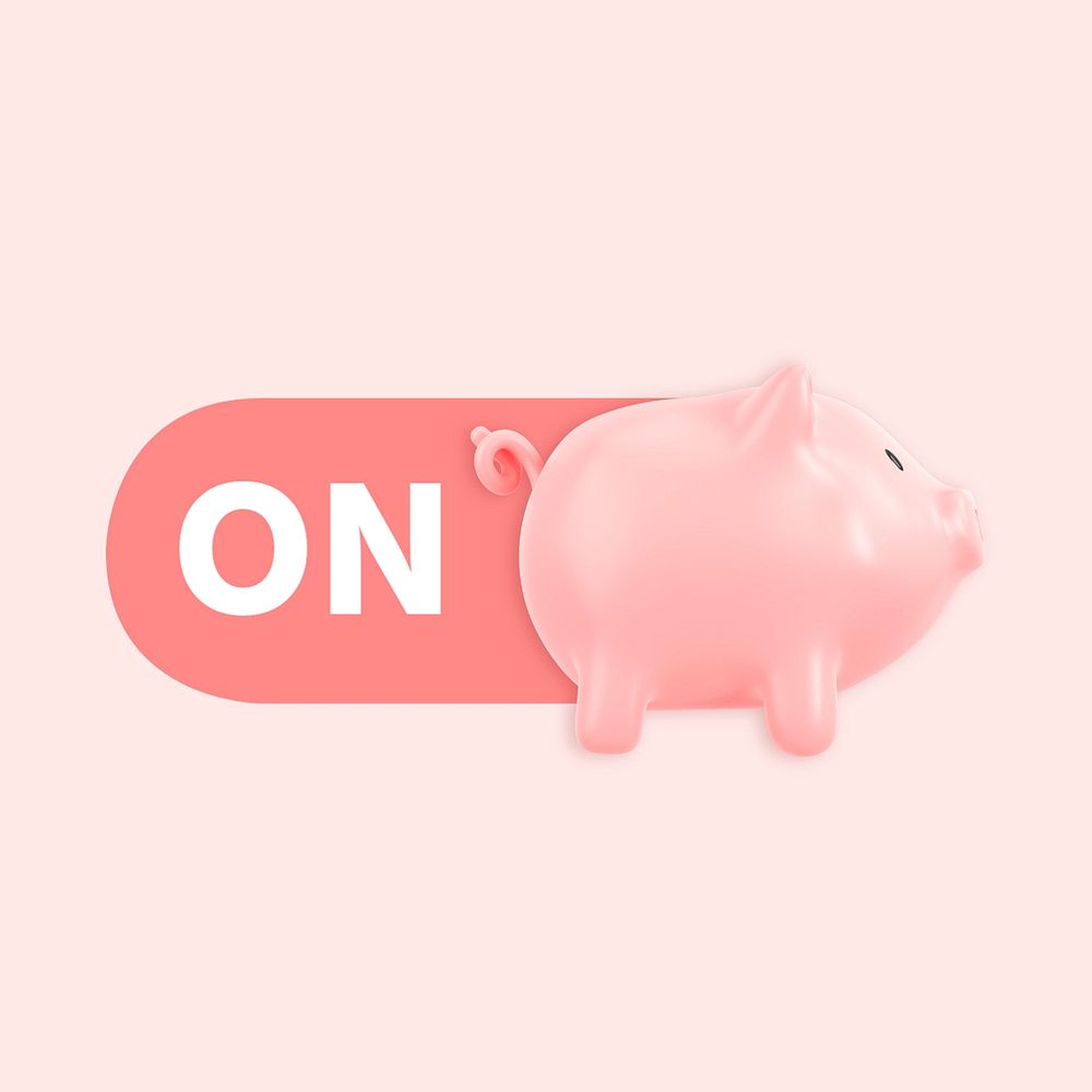 On piggy bank icon