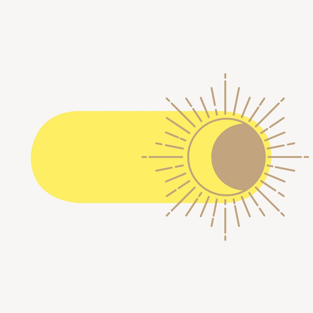 Sun and moon slide icon