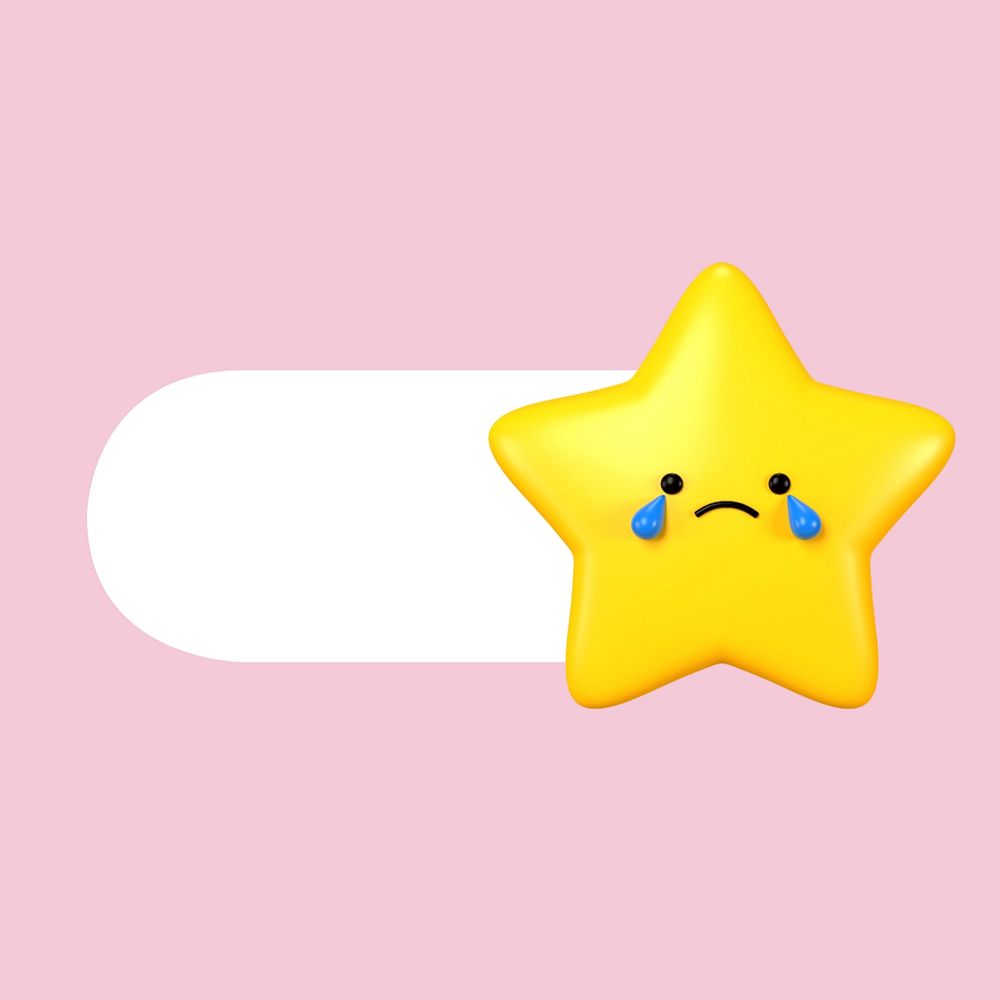 Sad star slide icon