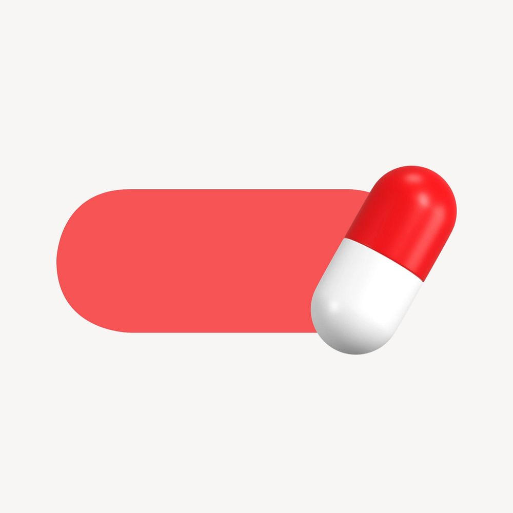 3D capsule medicine slide icon