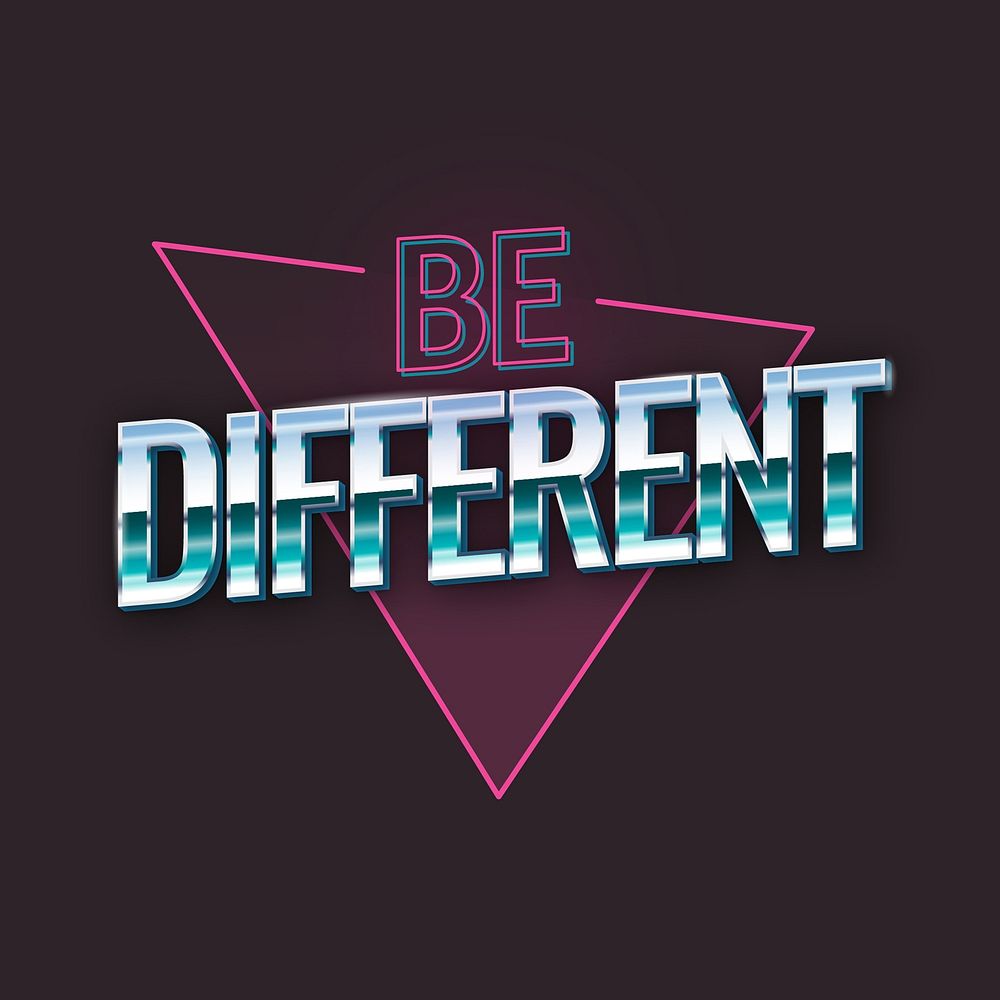 Be different typography vector