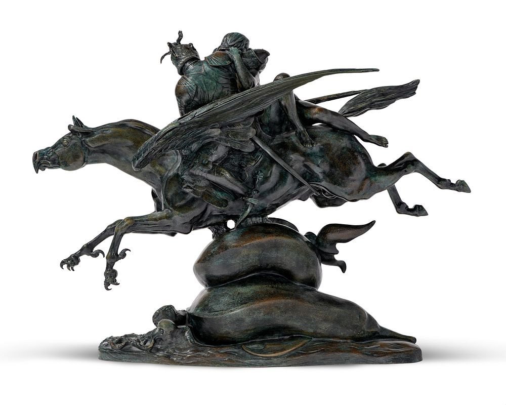 Roger and Angelica Borne by the Hippogriff by Antoine Louis Barye
