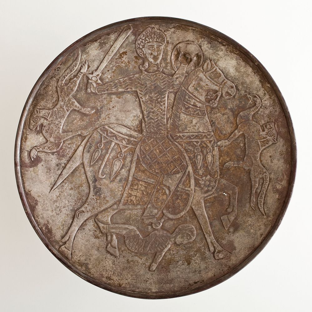 Plate with Mounted Warrior Motif