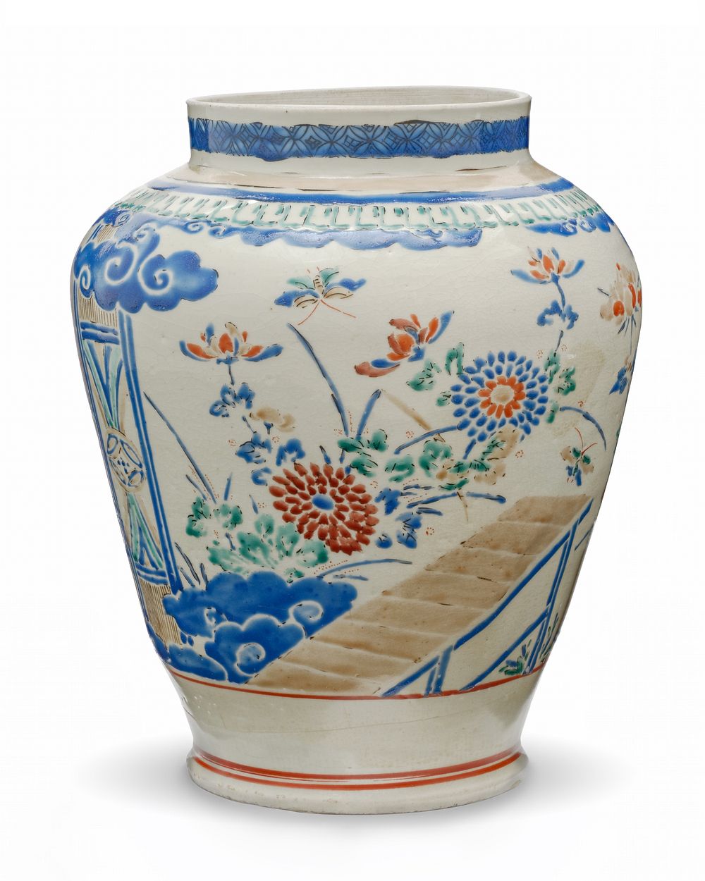 Jar with Design of a Garden by Anonymous