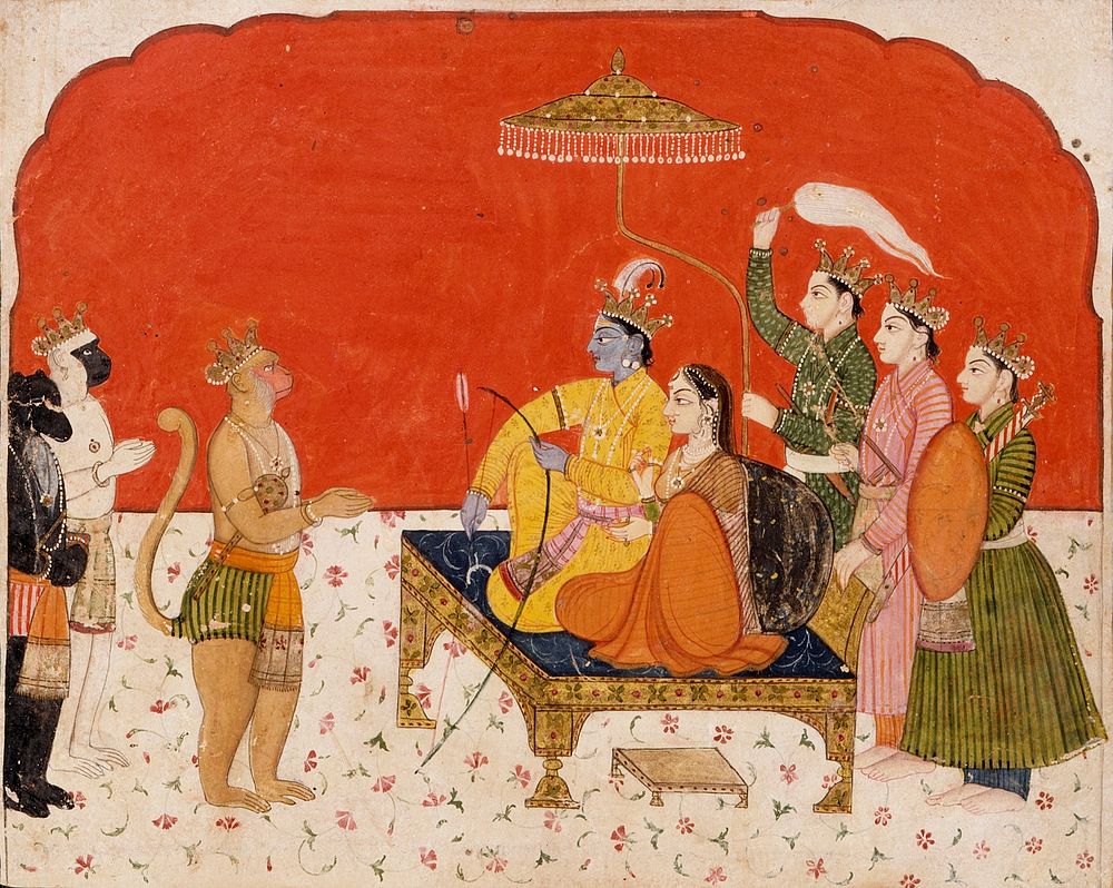 Rama's Court, Folio from a Ramayana (Adventures of Rama)