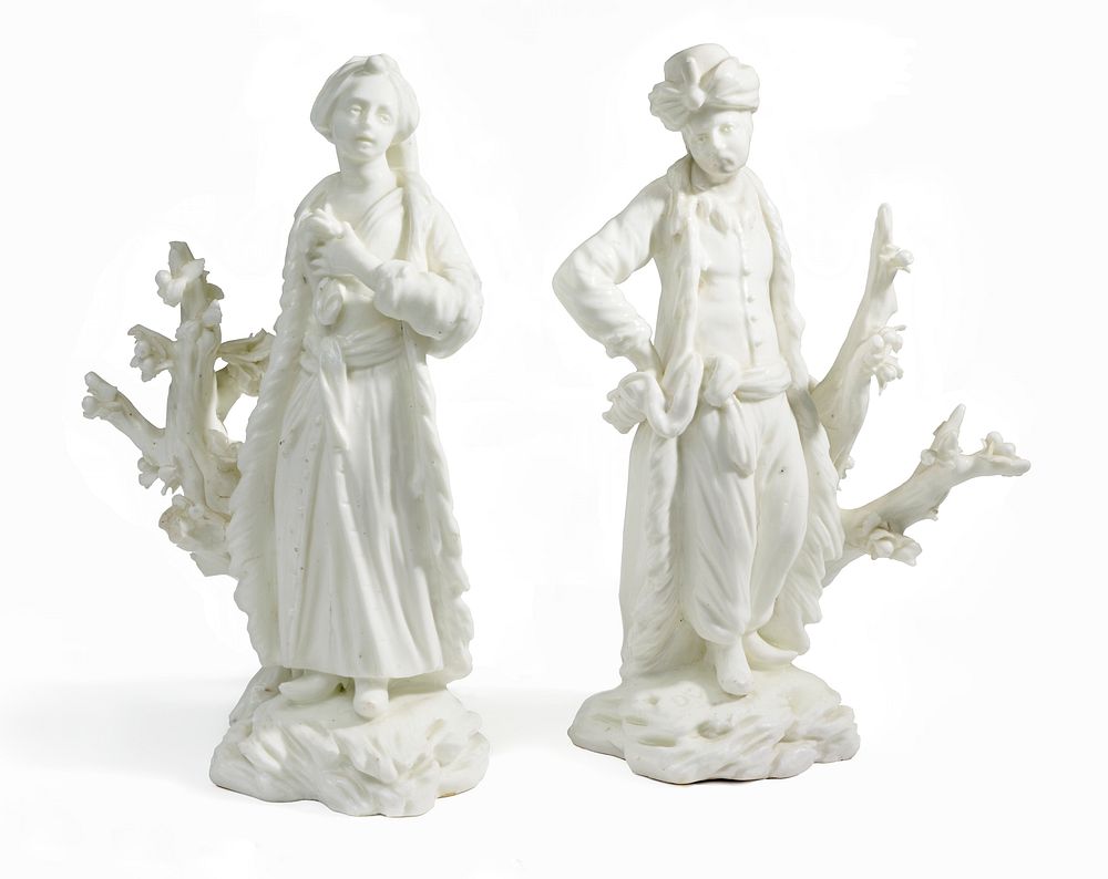 Pair of Turkish Figures by Mennecy Porcelain Manufactory