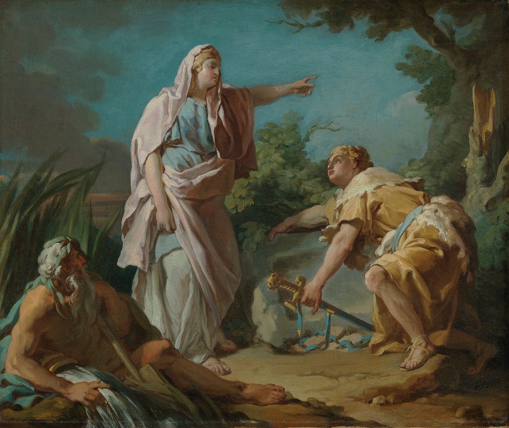 Aethra Showing her Son Theseus the Place Where his Father had Hidden his Arms by Nicolas Guy Brenet