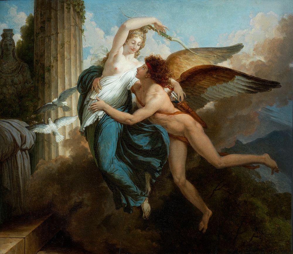 The Reunion of Cupid and Psyche by Jean Pierre Saint Ours