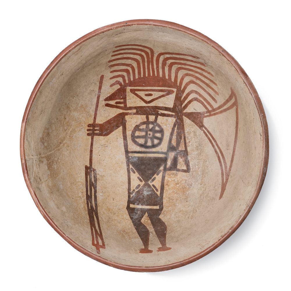 Footed Bowl with Adorned or Transformed Person