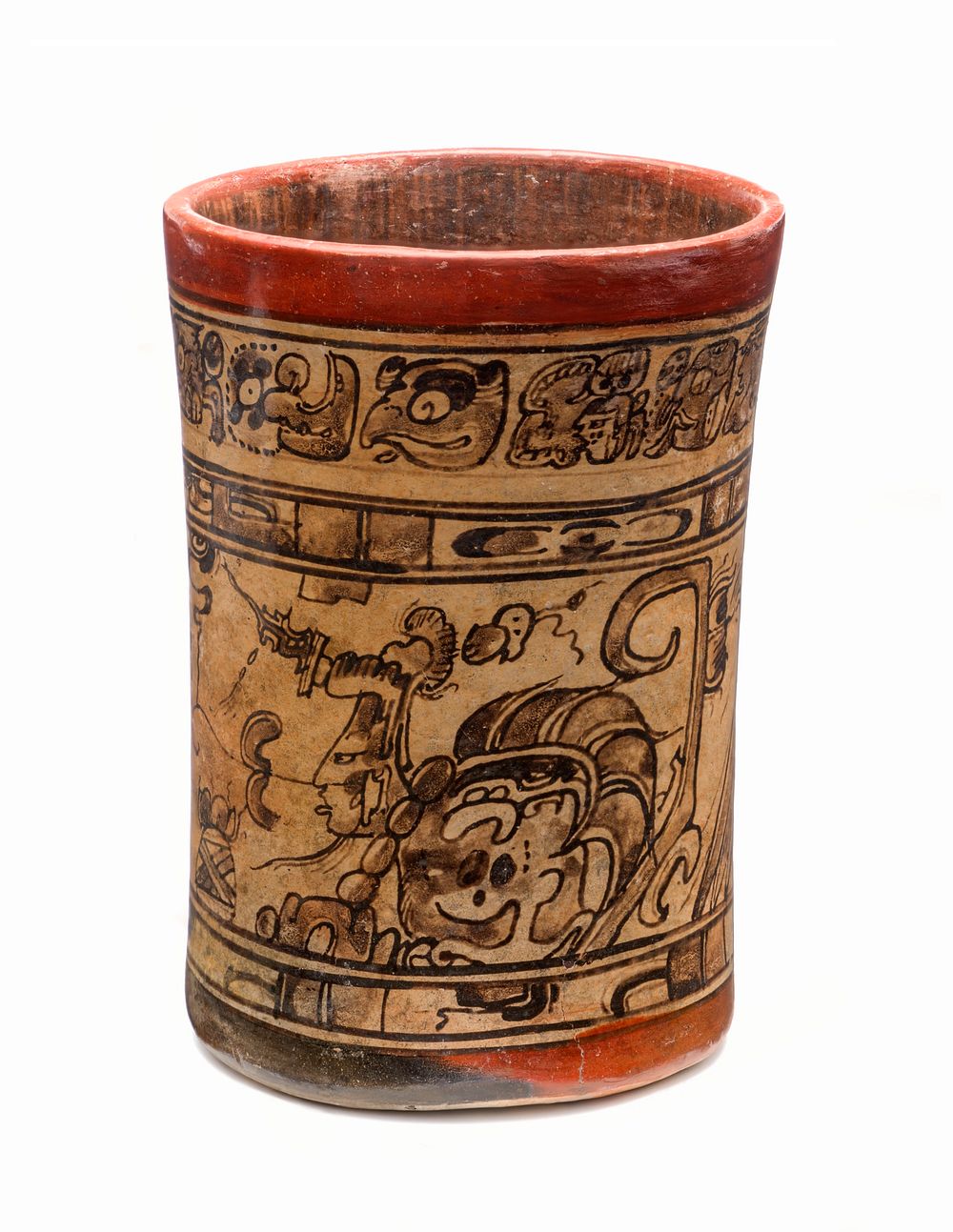 Codex-Style Cylinder Vessel with Avian Maize God