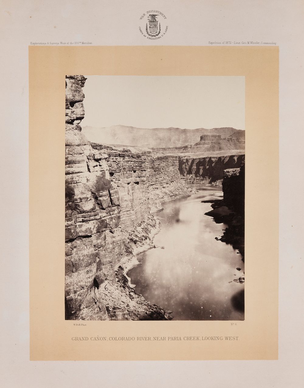 Grand Canon, Colorado River Near Paria Creek, West by William Abraham Bell