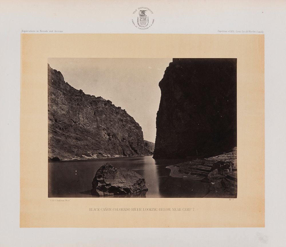 Black Canyon, Colorado River, Looking Below From Camp 7 by Timothy H O Sullivan