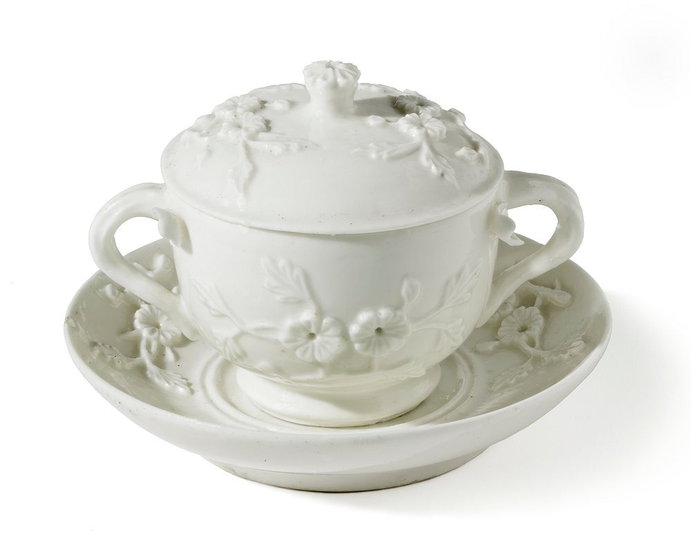 Bouillon Cup and Saucer by Saint Cloud Porcelain Manufactory