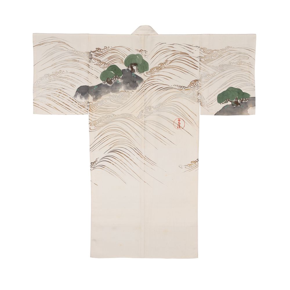 Man's Under-Kimono (Juban) with Matsushima (Pine Islands) by Kamisaka Sekka