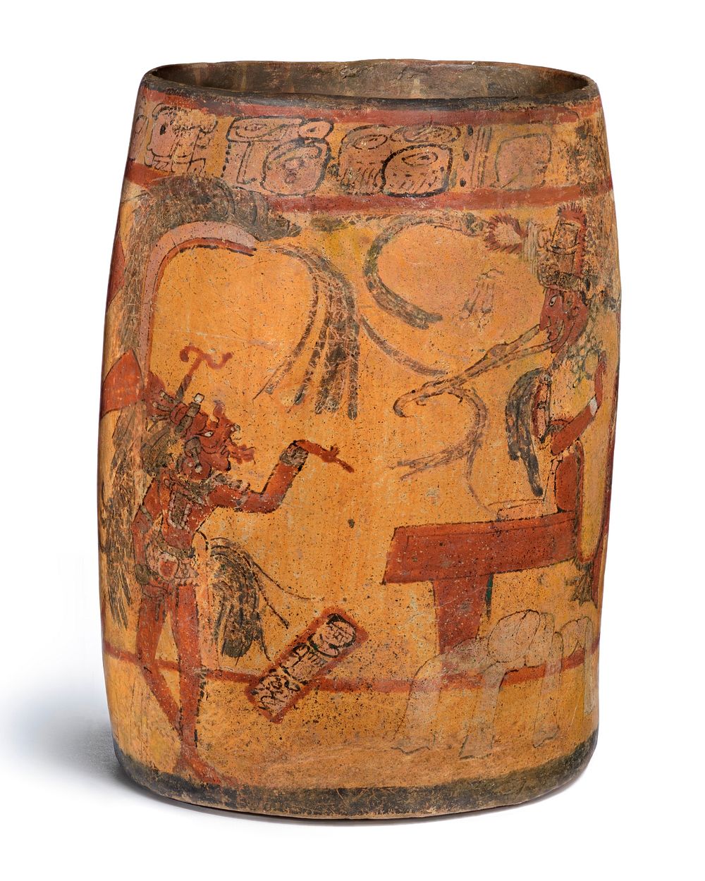 Cylinder Vessel with Musicians and Dancers in a Palace Scene