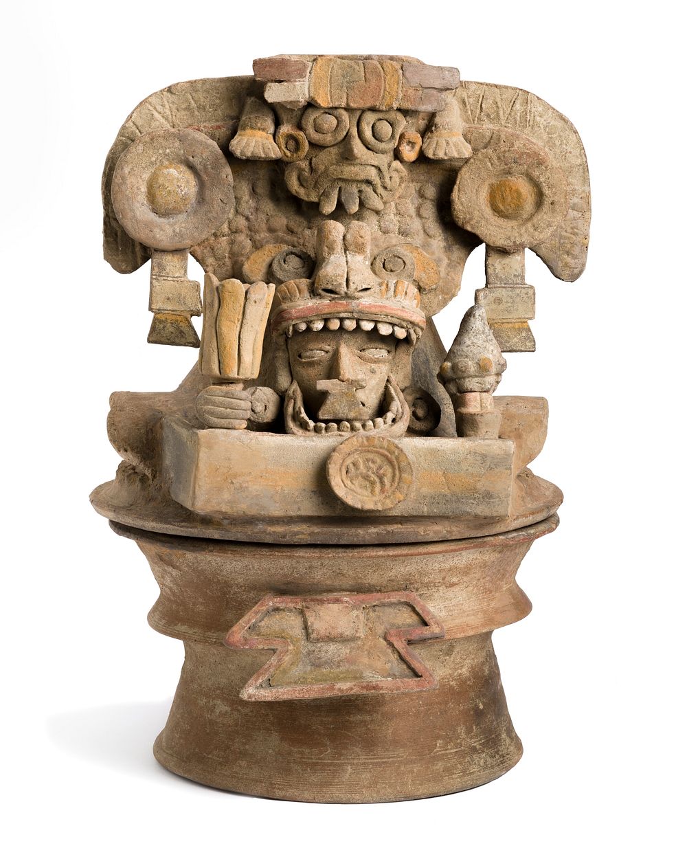 Teotihuacan-Style Censer with Ancestor and Storm God