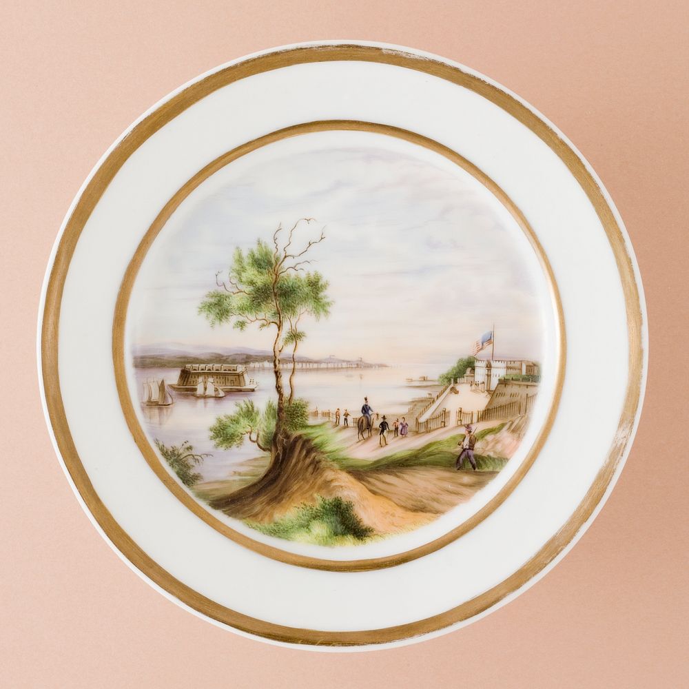 Two Plates by William Ellis Tucker Factory