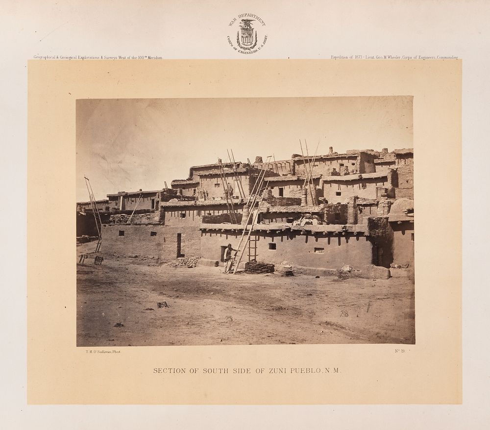 Section of South Side of Zuni Pueblo, N.M. by William Abraham Bell and Timothy H O Sullivan
