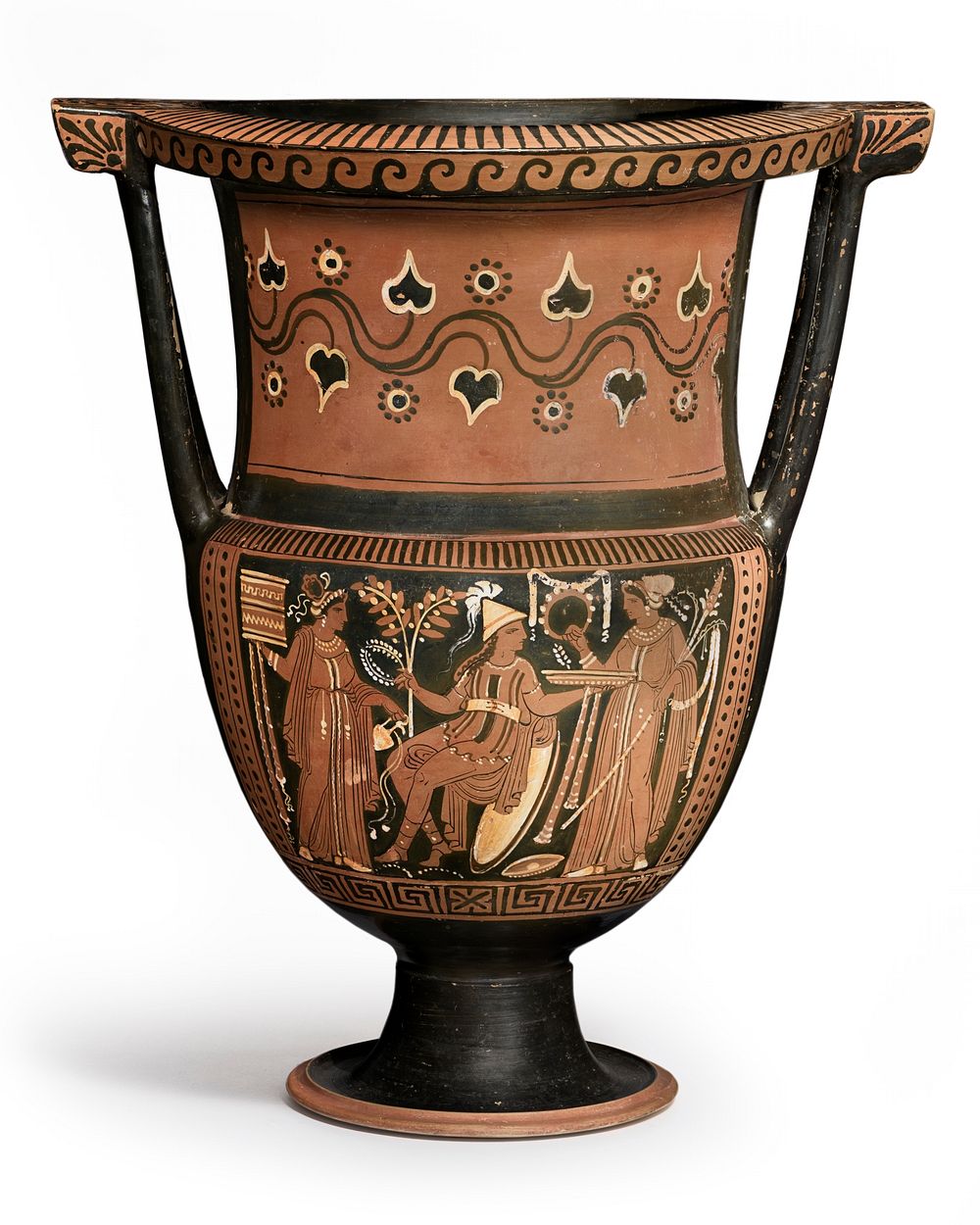 Column-Krater with (A) Oscan Warrior and Two Women and (B) Three Youths by Patera Painter