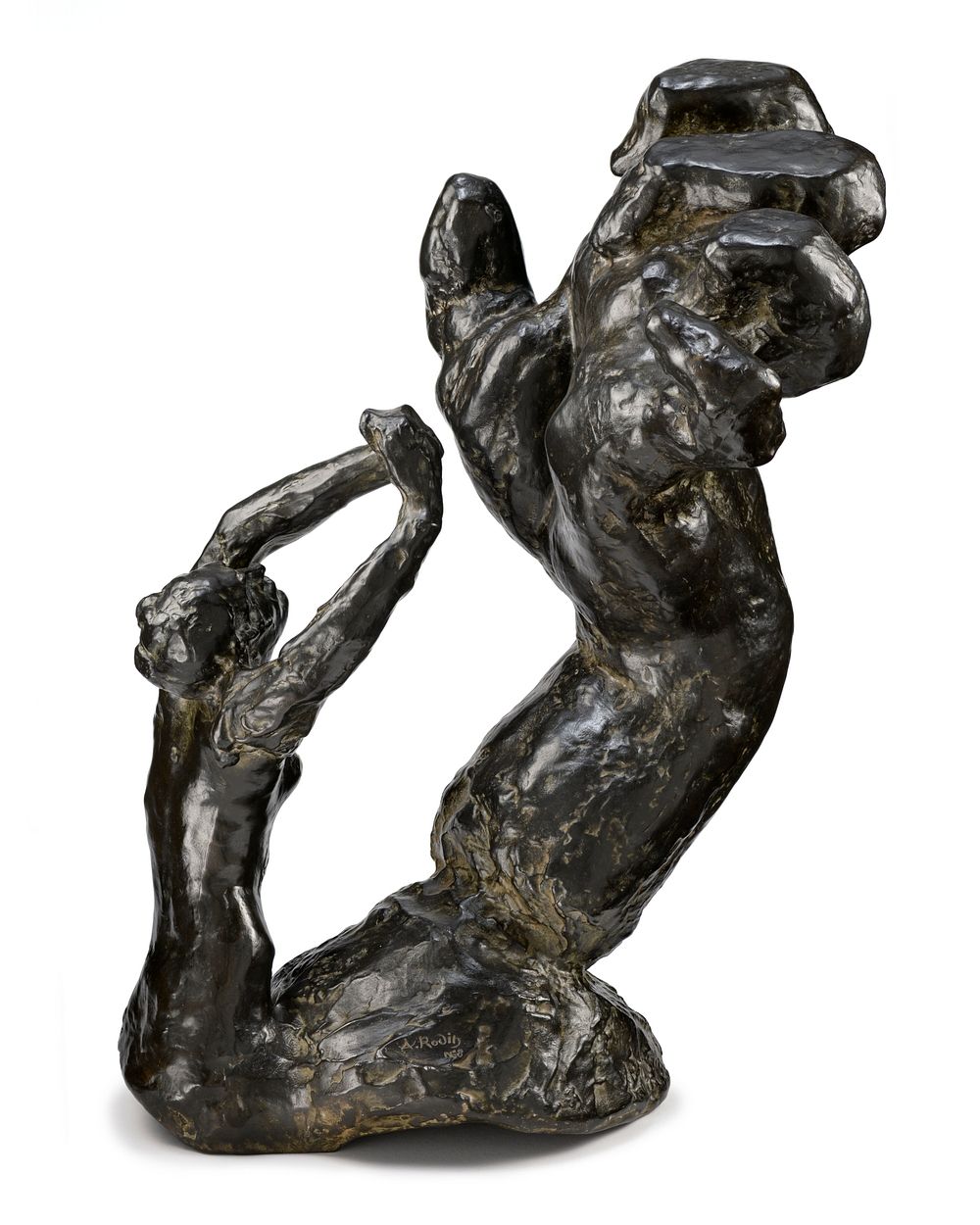 Large Clenched Hand with Figure by Auguste Rodin