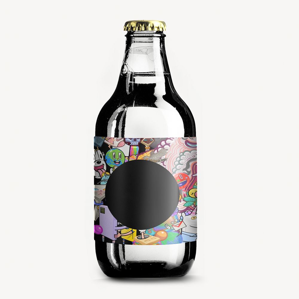 Blank soda bottle label