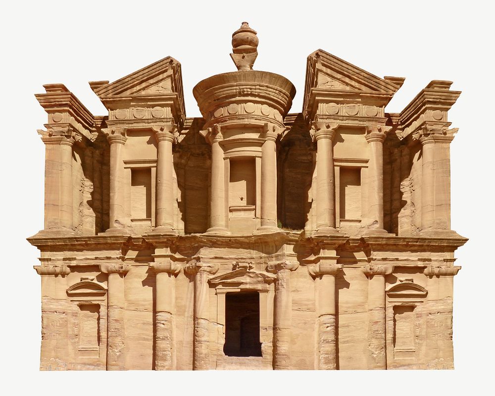 City of Petra, Jordan, collage element psd