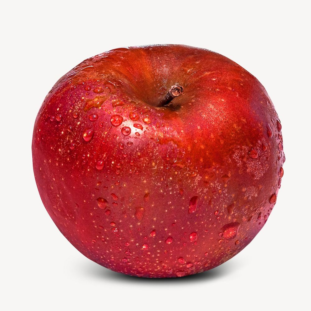 Freshly washed red apple