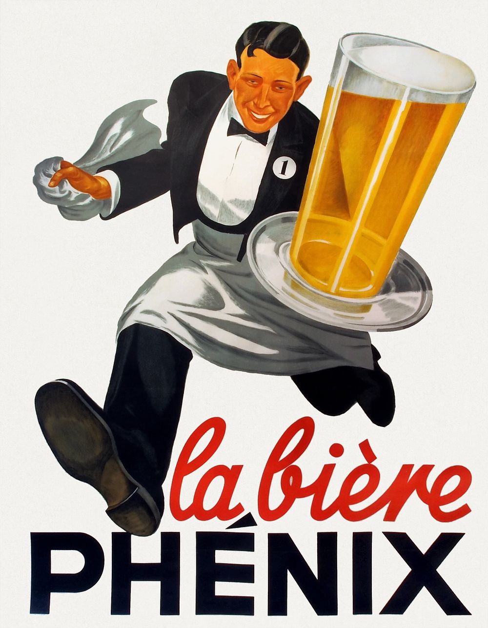 La bi&egrave;re Ph&eacute;nix, Phoenix beer, European Beer Museum - beer advertising poster (2012) chromolithograph by…
