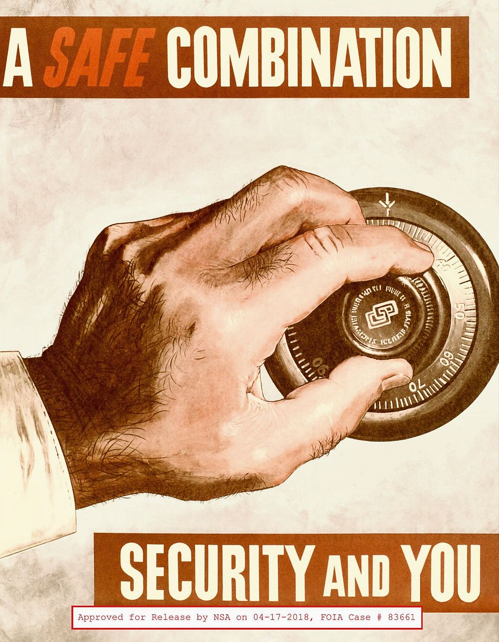 Security motivational poster (1950-1969) chromolithograph by NSA. Original public domain image from Wikipedia. Digitally…