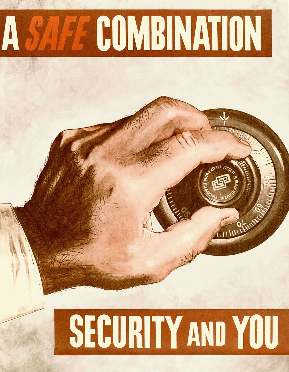 Security motivational poster (1950-1969) chromolithograph by NSA. Original public domain image from Wikipedia. Digitally…