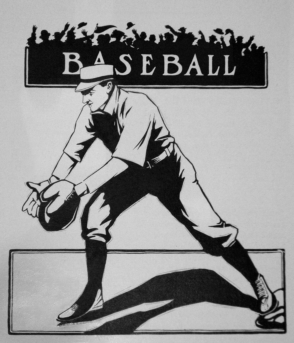 "Baseball". Image for first page of "baseball" section of 1909 Tyee (yearbook of the University of Washington) (1909)…