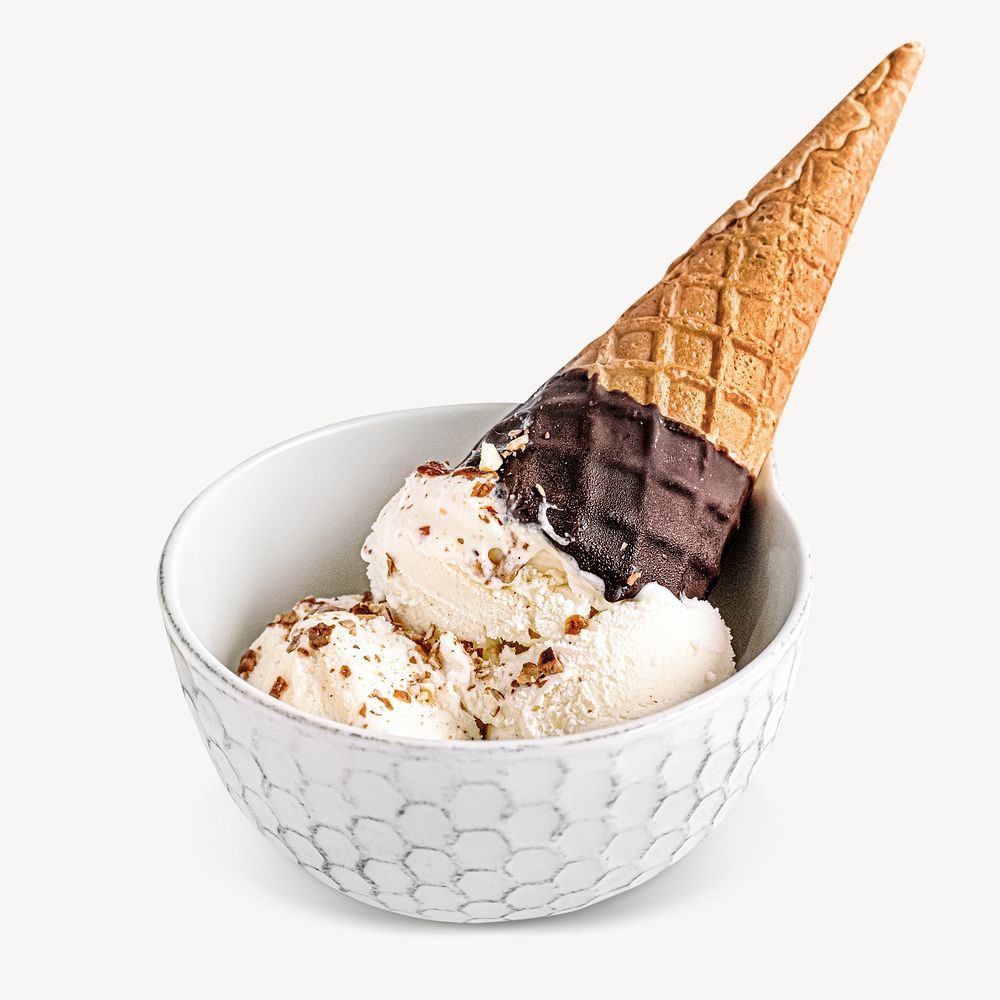 Vanilla Ice cream in bowl