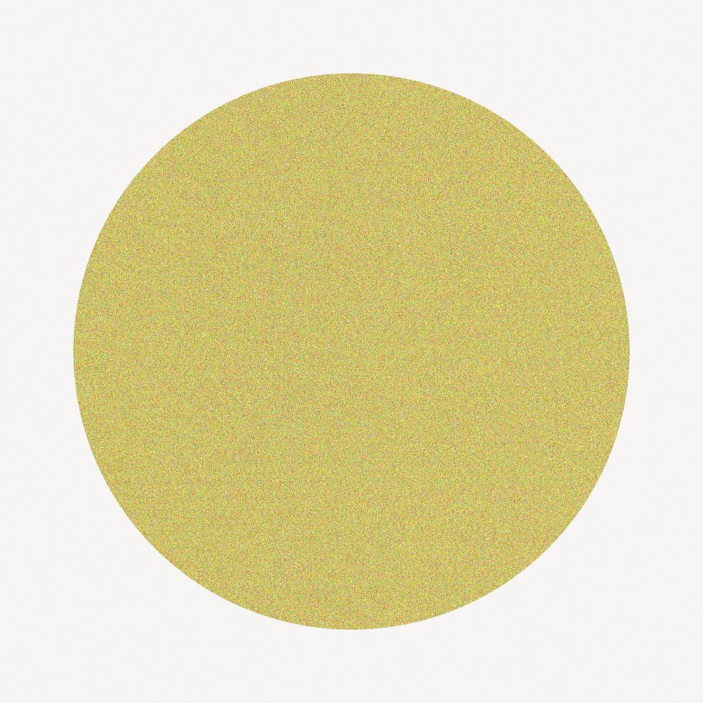 Textured yellow circle graphic