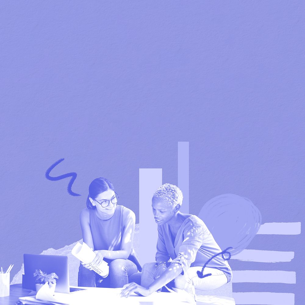 Creative design background, business collage, purple design