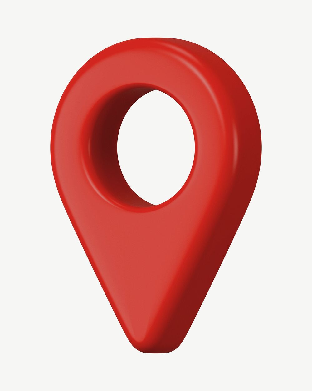 Current location red symbol collage element psd