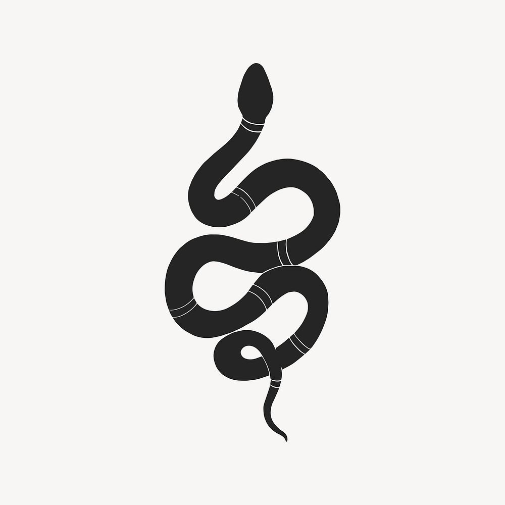 Aesthetic snake, spiritual illustration vector