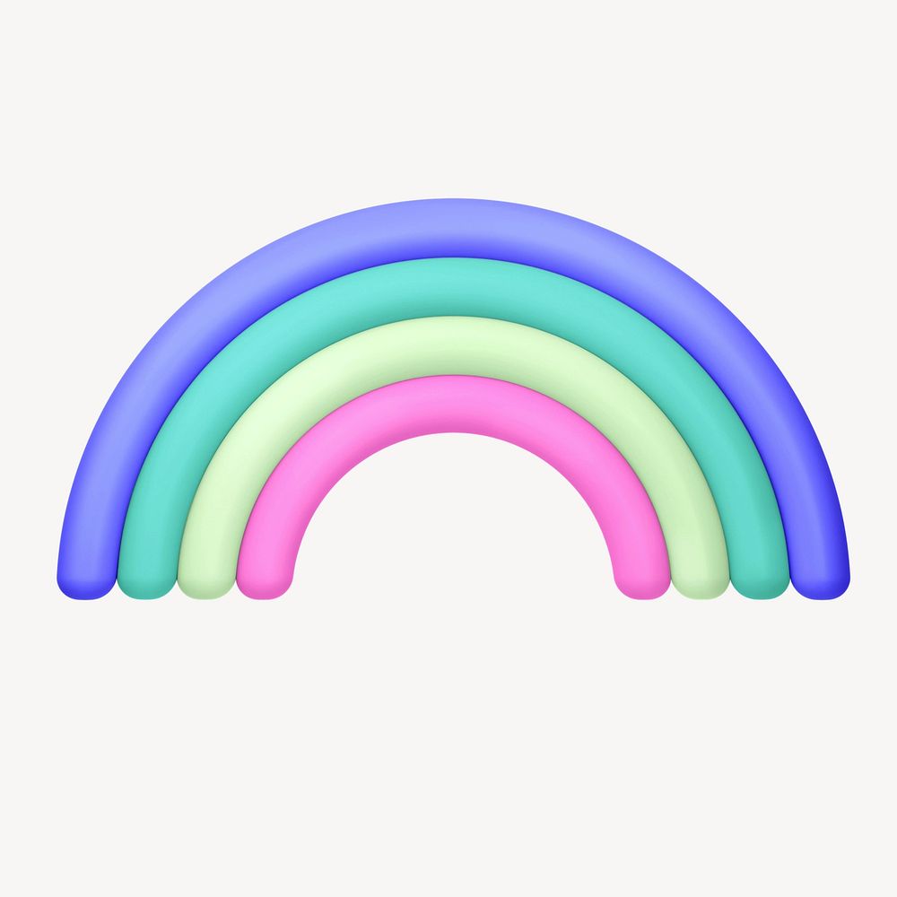 3D rainbow, element illustration