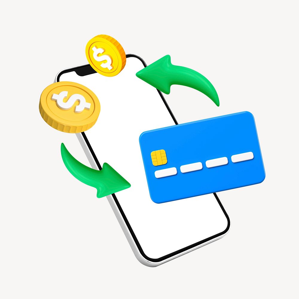 3D online payment, element illustration