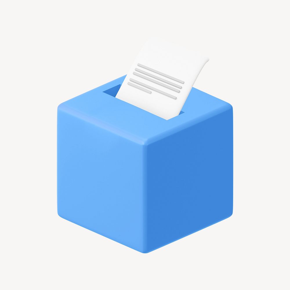 3D lodging voting ballot, element illustration
