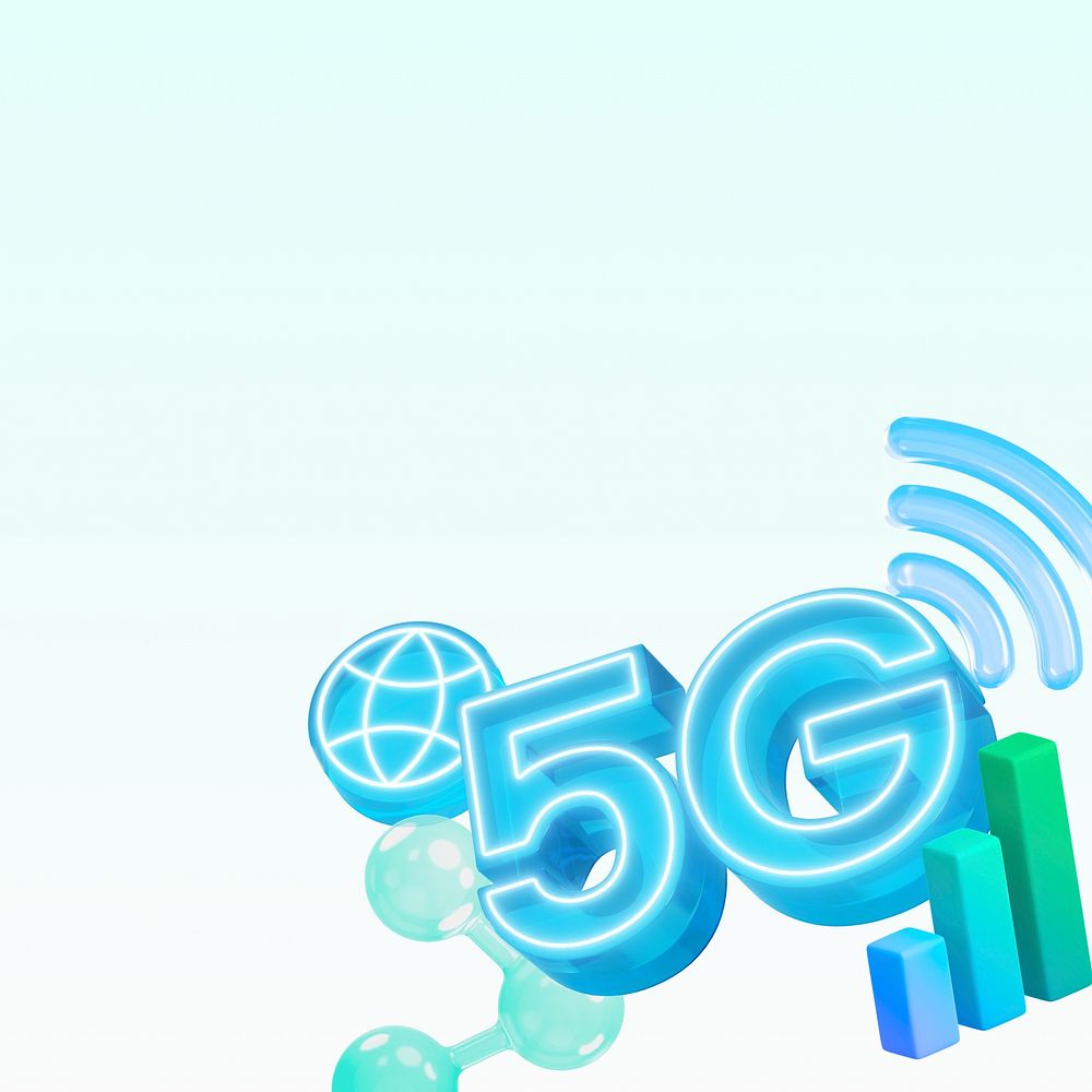 3D 5G network background