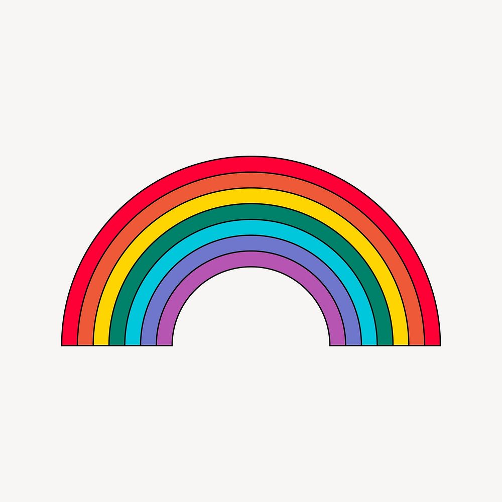 Rainbow, LGBTQ pride illustration