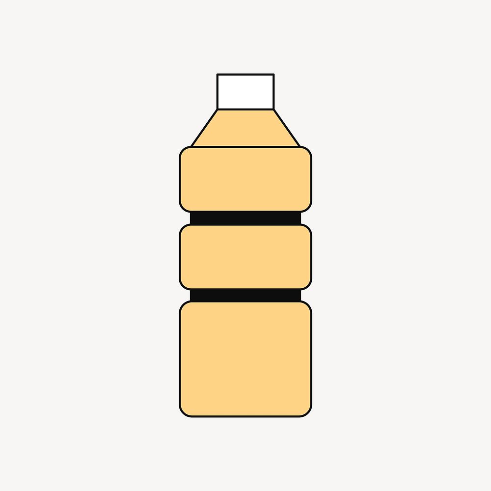 Yellow cleaning bottle, house supplies illustration