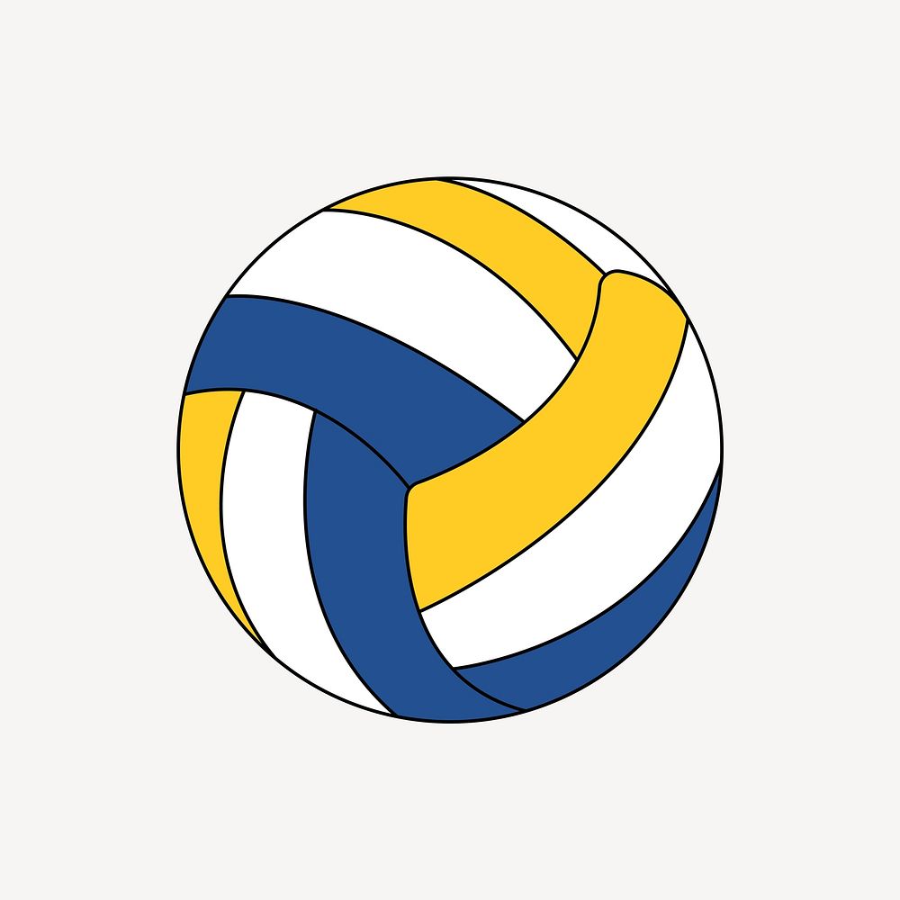 Volleyball ball illustration collage element vector