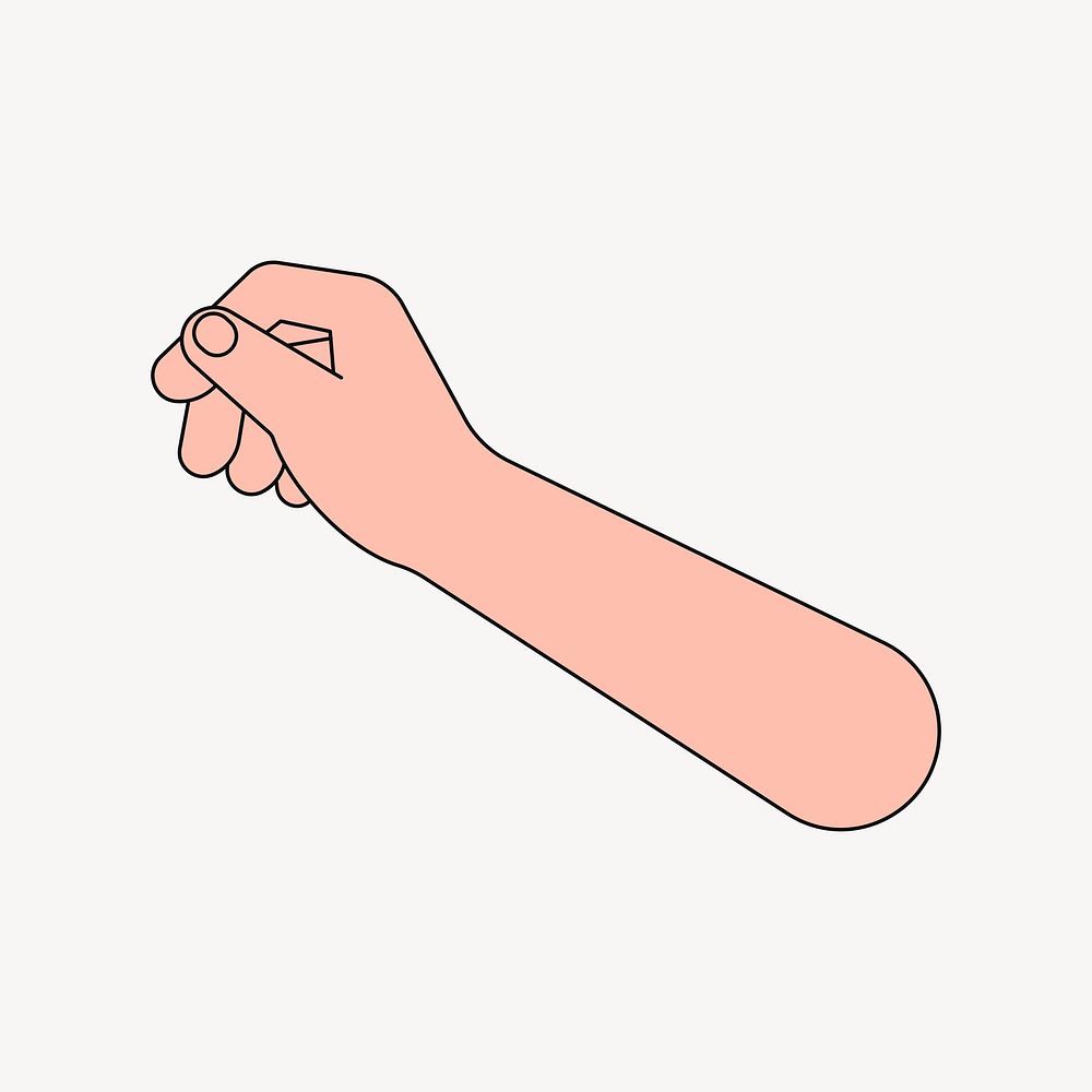 Hand arm, gesture flat illustration