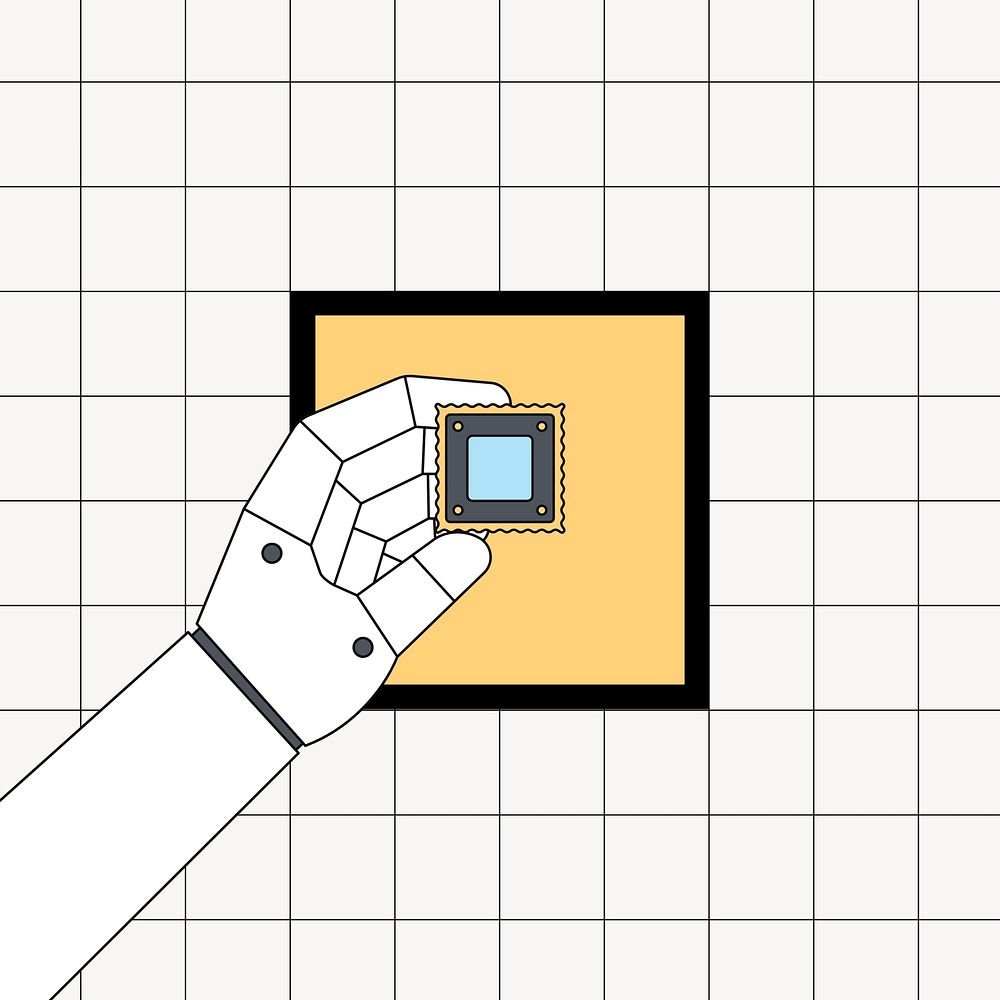AI robot background, technology illustration