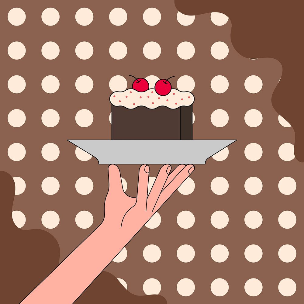 Chocolate cake background, dessert illustration food illustration